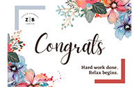 Congrats gift card design